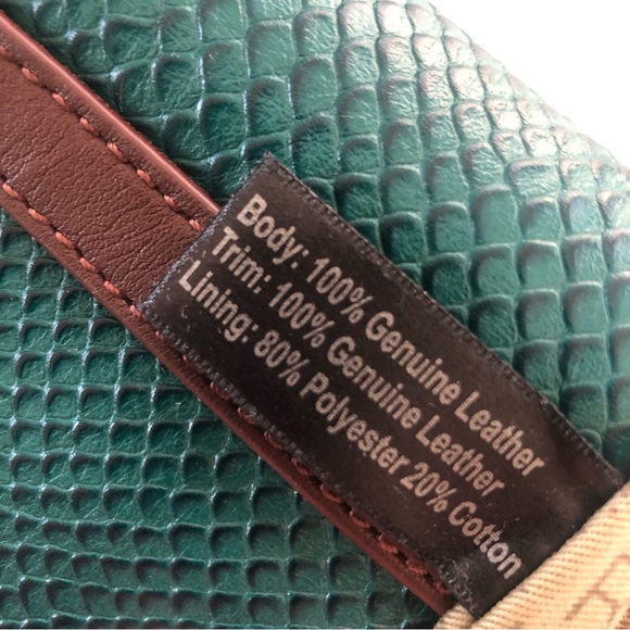 Isaac Mizrahi Teal Textured Genuine Leather Crossbody, NWOT - Picture 8 of 14